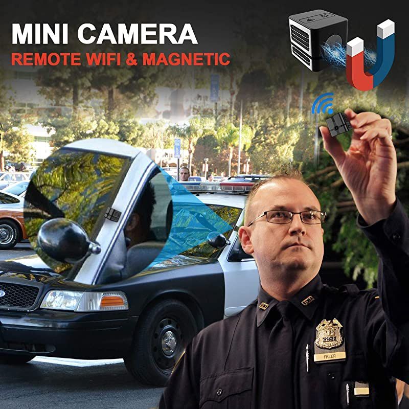 Spy Camera Wireless Hidden Camera Cop Spy Cam  WiFi Mini Body Camera Portable Home Security Cameras Covert Small Nanny Cam with App 1080P Night Vision Motion Activated Indoor and Outdoor