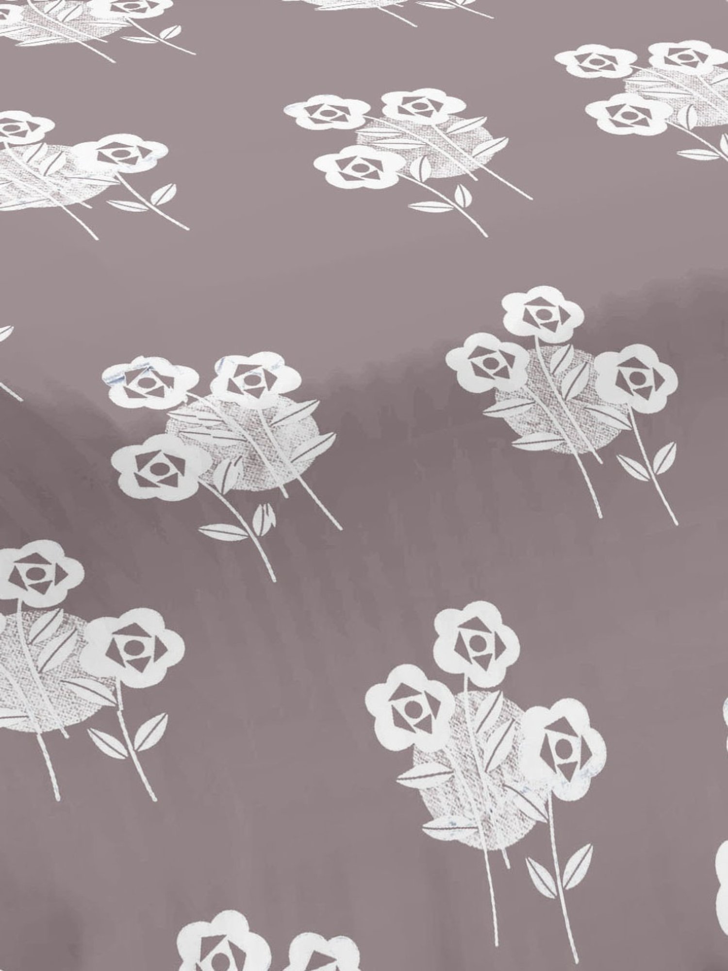 Ariana Rome Floral Lavender 210 TC Cotton Super king Bedsheet with 2 Pillow Covers