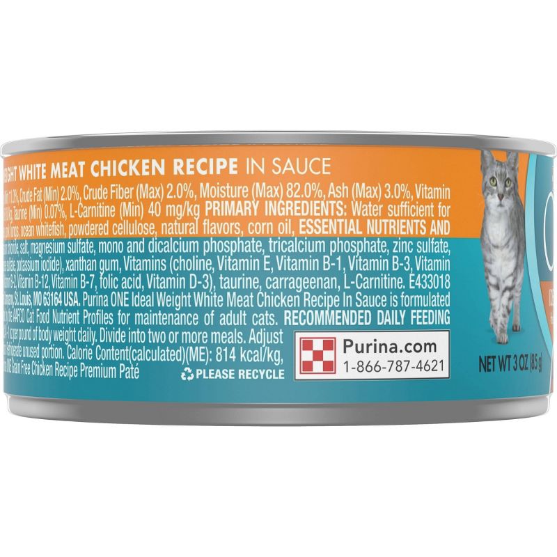 Purina ONE Ideal Weight Chicken Wet Cat Food - 3oz