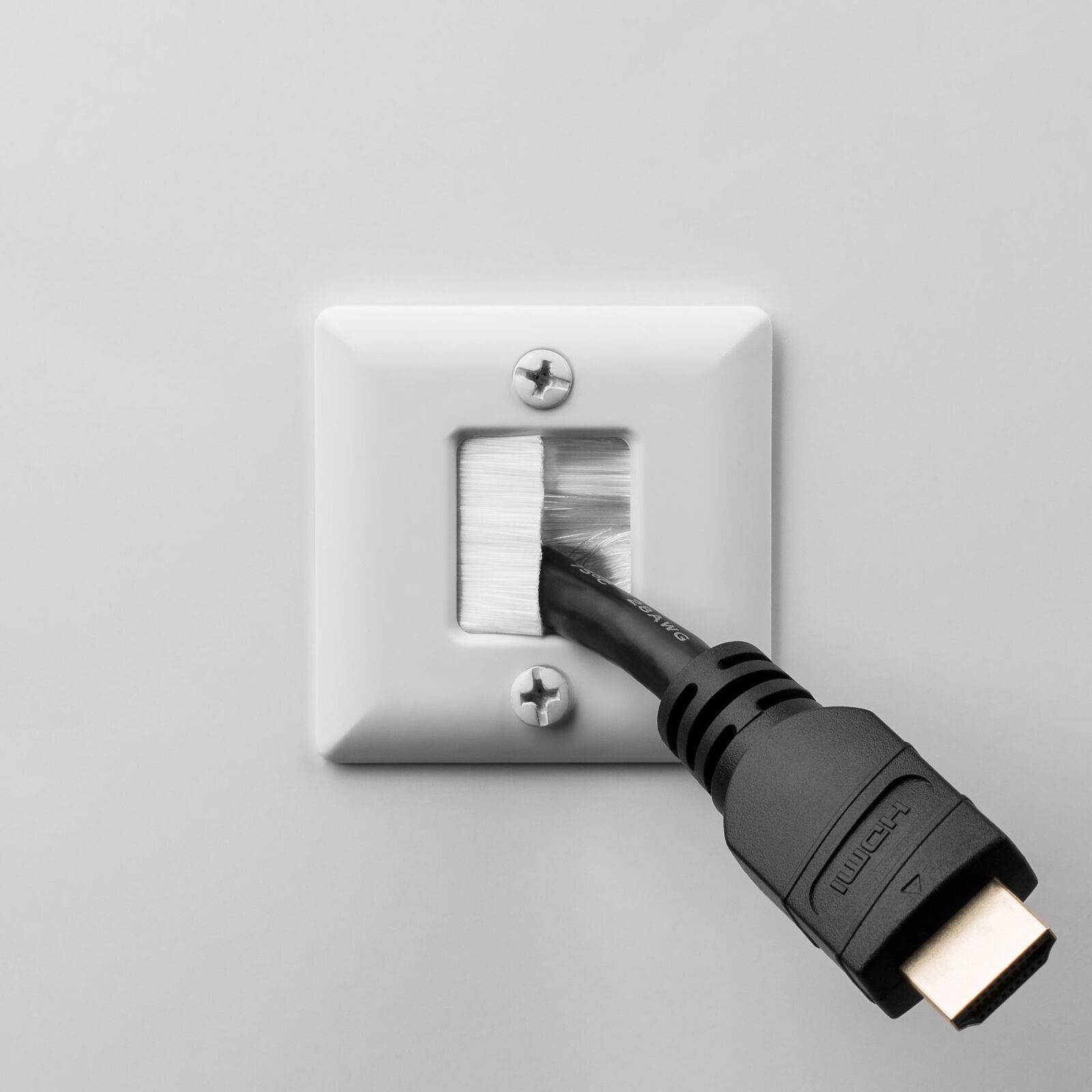 DataComm 45-0006-WH 1-3/4" Cable Pass-Through Hole Saw Plate - White