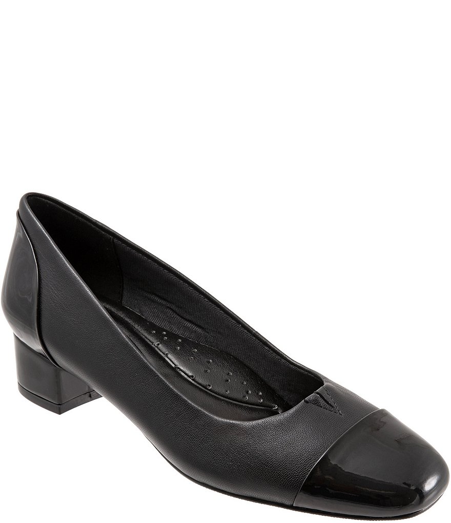 Trotters Daisy Leather Cap Toe Pumps