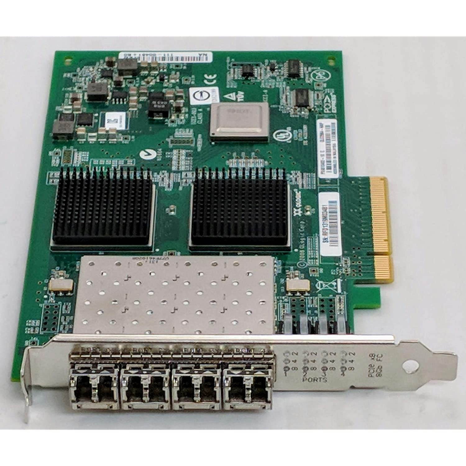 QLogic QLE2564 Fibre Channel Host Bus Adapter. 8GB Quad Port FC HBA PCIE8 LC MULTIMODE Optic FIBR-C. 4 x LC - PCI Express 2.0-8 Gbps