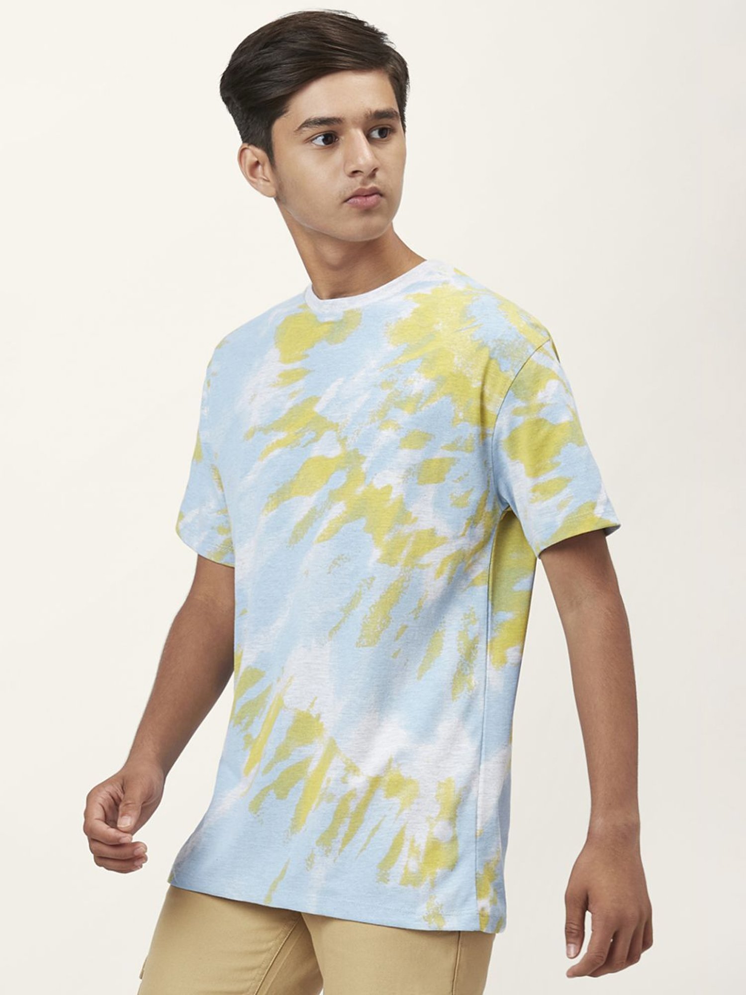 Coolsters by Pantaloons Kids Blue & Yellow Cotton Printed T-Shirt