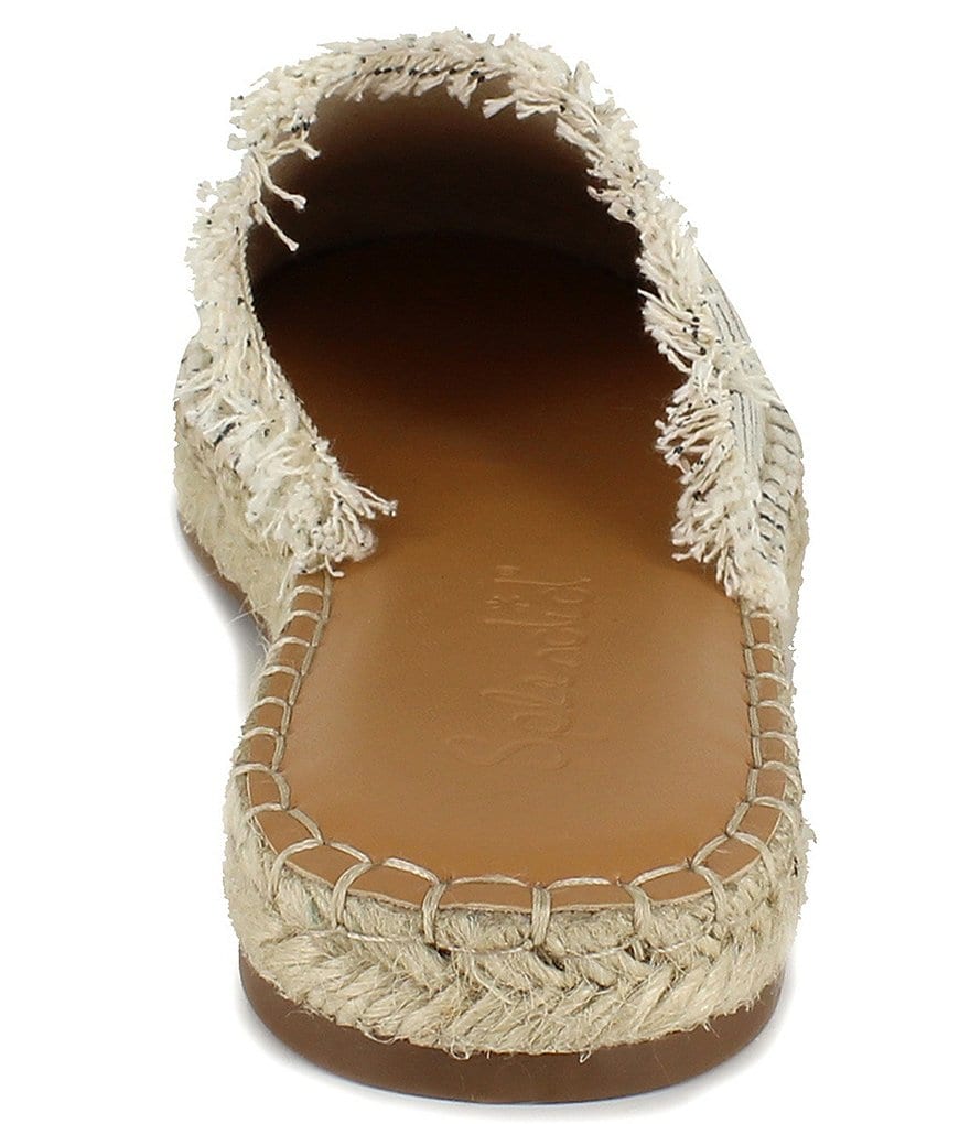 Splendid Jaime Fray Edge Striped Canvas Espadrille Mules