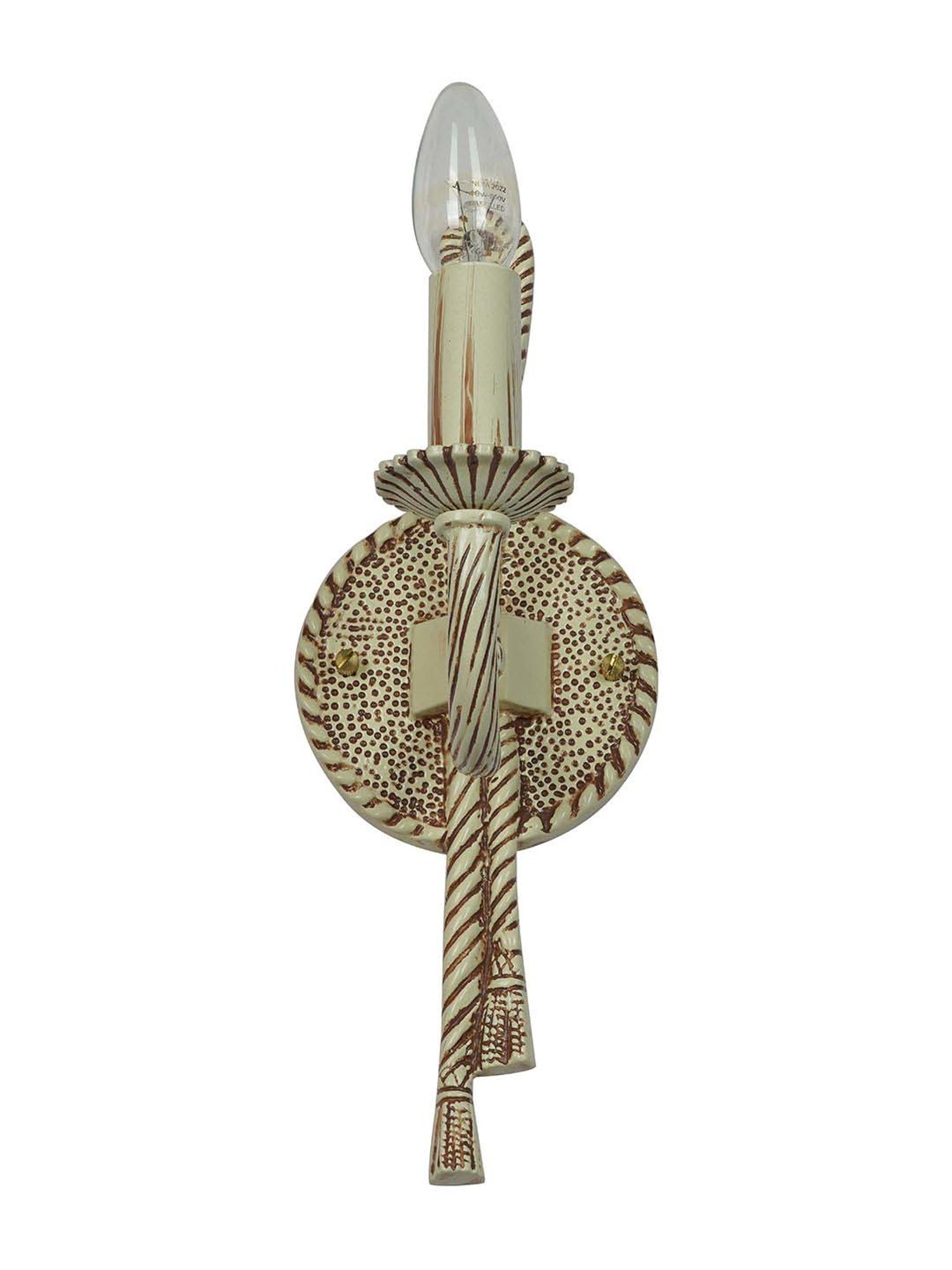 FOS LIGHTING White Aluminium Wall Lamp With Pleated Fabric Shade