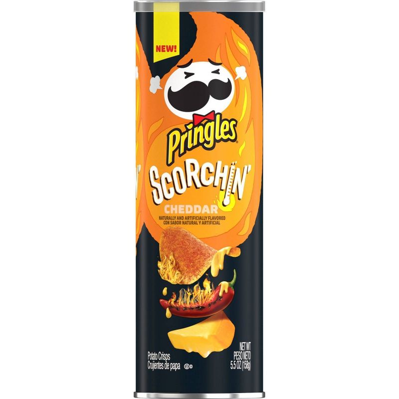 Pringles SCORCHIN' Cheddar Potato Crips Chips - 5.57oz