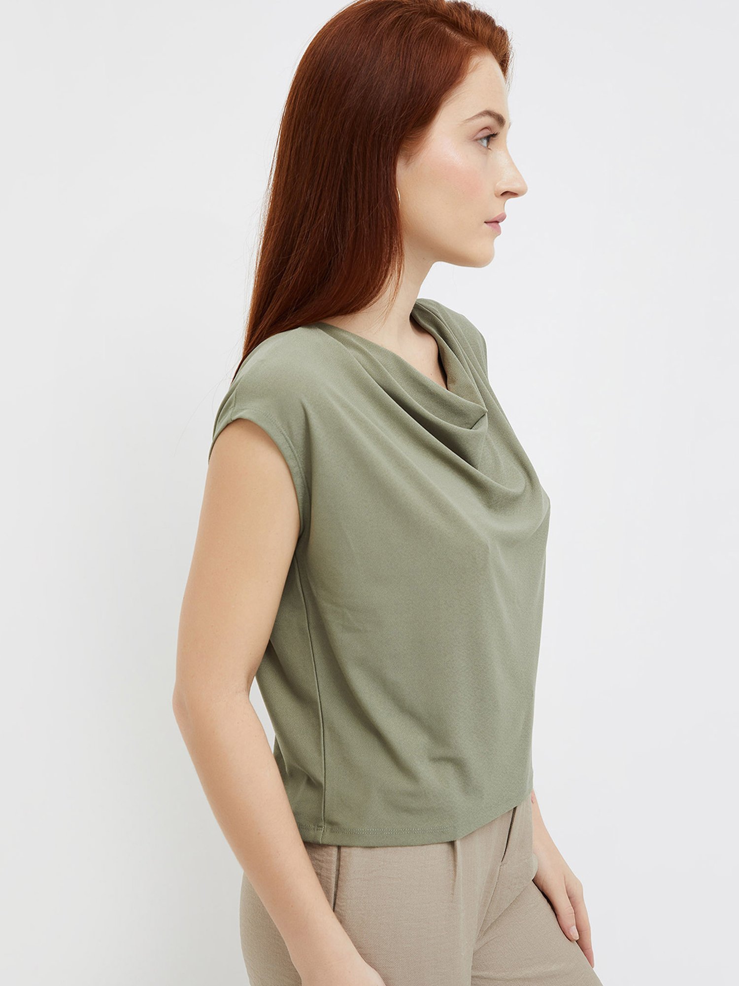 Code by Lifestyle Sage Green Regular Fit Top