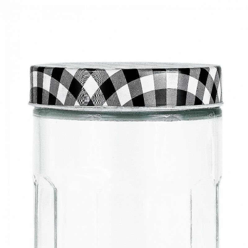 Amici Home Farmstead Glass Canisters Black, Set of 2 (Small and Medium Size)