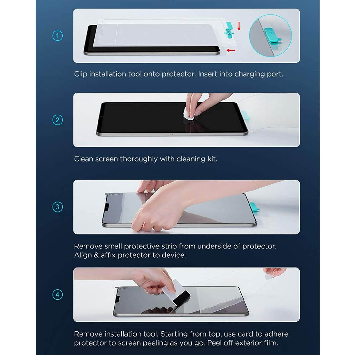 ESR 2-Pack Paper-Feel Screen Protector for iPad Pro 11" 2018, Supports Pencil, Write and Draw Like on Paper, Anti-Glare Matte PET Film (Not Glass) for iPad Pro 11 inch 2018