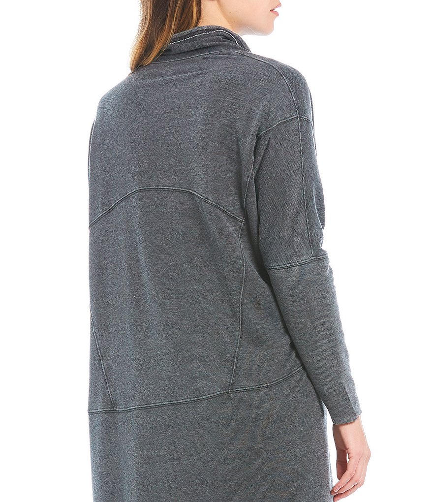 A Loves A Round Neck Long Bishop Sleeve Rib Knit Sweater