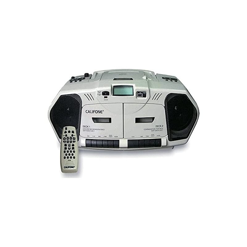 2395AV-02 Music Maker Plus Dual Cassette Recorder with CD, AM/FM, 6 Watts RMS