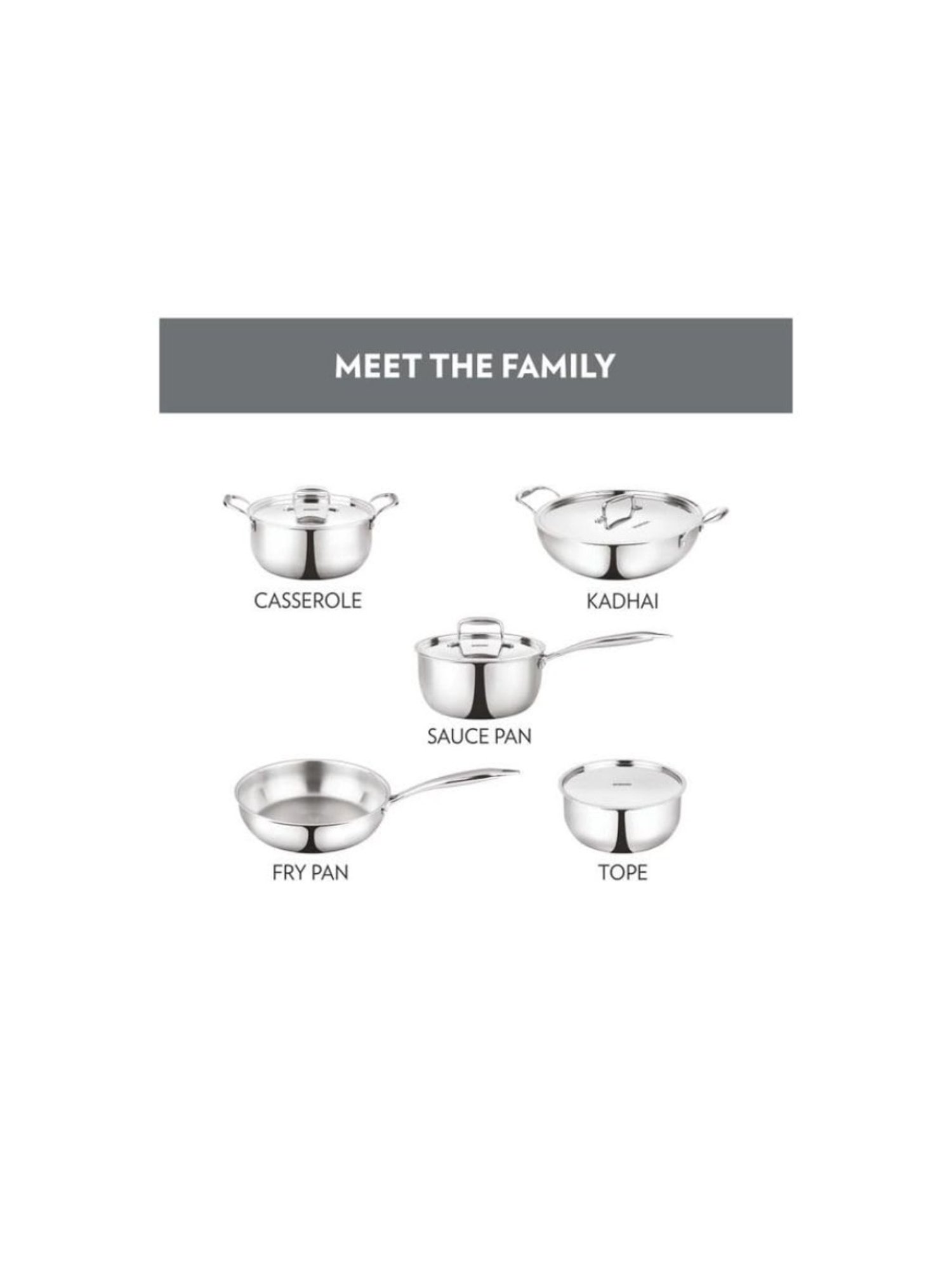 Borosil ?Silver ?Stainless Steel Casseroles