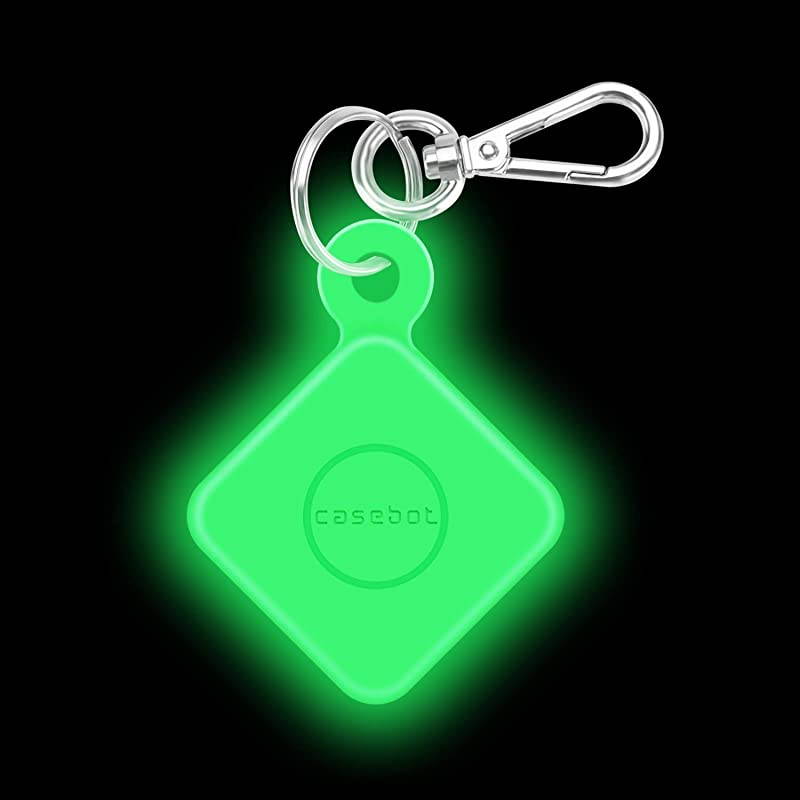 Clear Case for Apple Air Tag 2021 Car Keys Finder AirTags Full Body Protection Tracker AirTag Clip Small Keychain Ring Protector Mini Key Loop Holder Pets Dog Collar Tags Free Protective Film 1 Pack