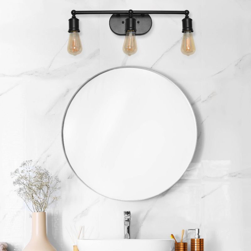3-Light Industrial Metal Pendant Matte Black - Lalia Home