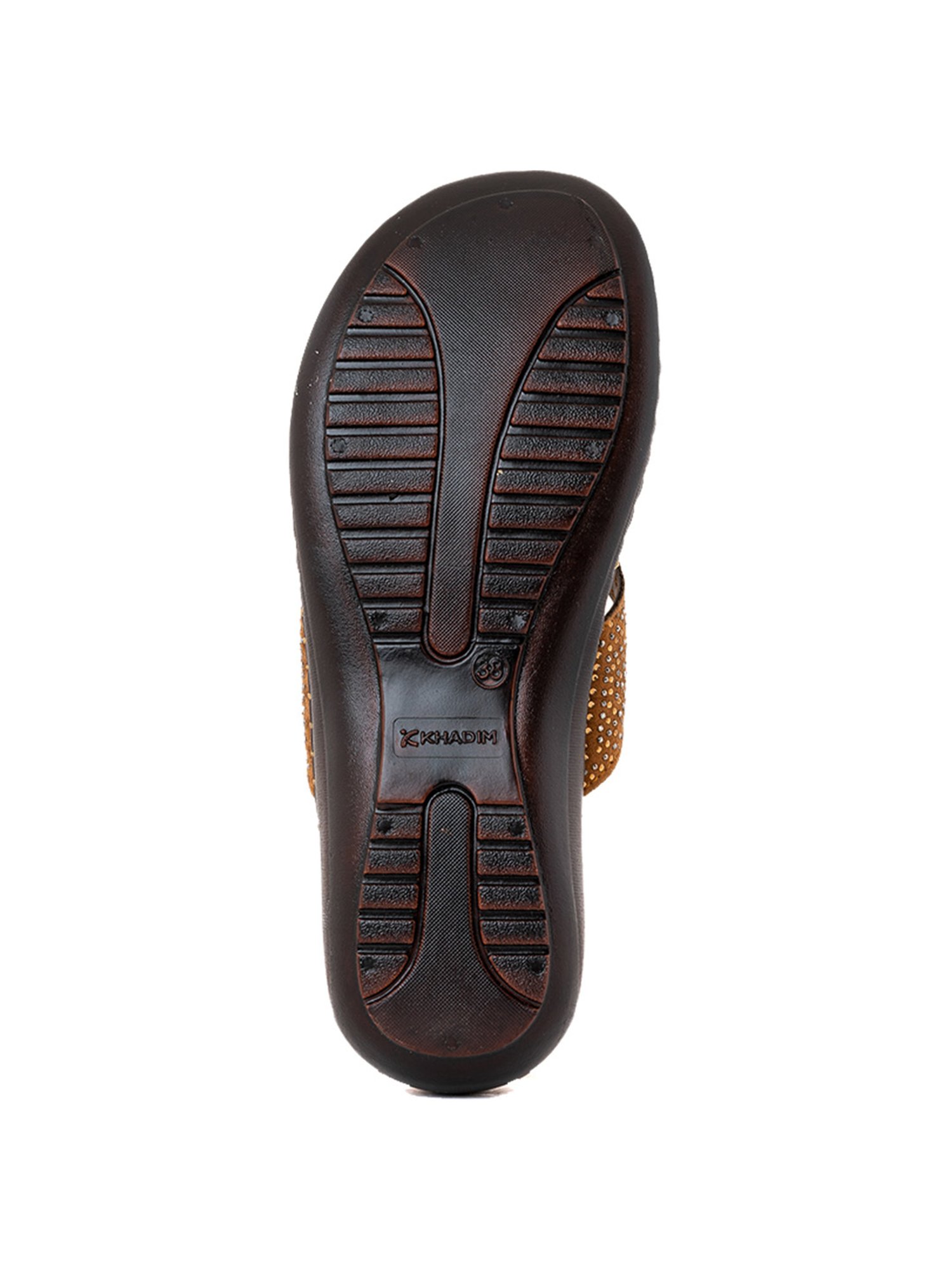 Khadim Women's Brown Thong Wedges