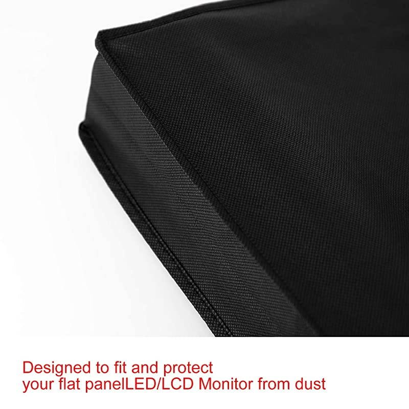 Smooth Nonwoven Monitor Dust Cover for 27 28 29 LED LCD Screens Flat Panel HD Display Size 28W x 18H x 4D Black