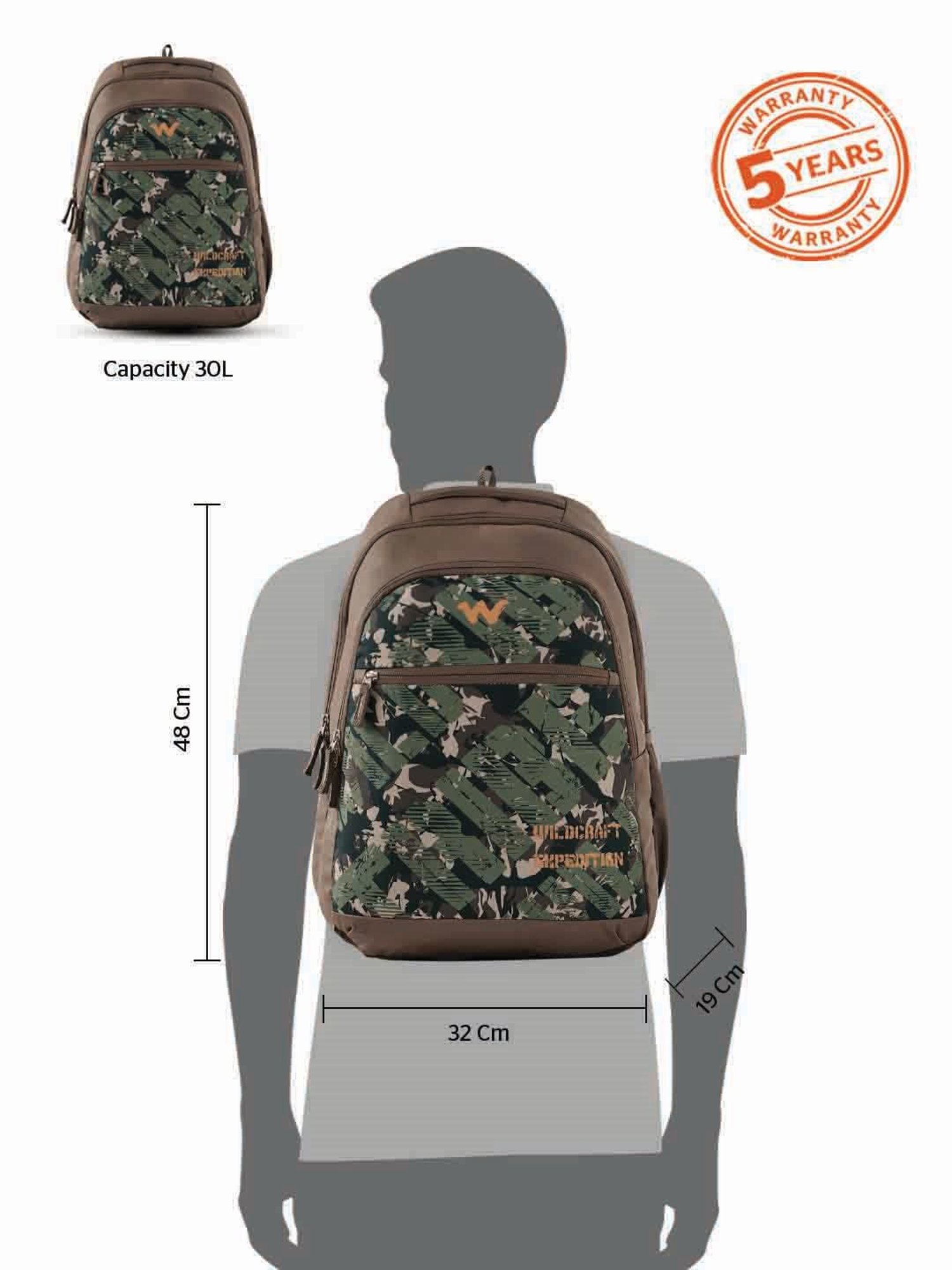 Wildcraft Blaze 30 Brown Backpack