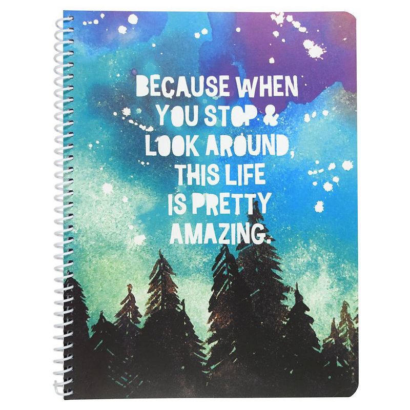 Spiral Notebook 1 Subject Wide Ruled Environmental Life is Pretty Amazing - Top Flight