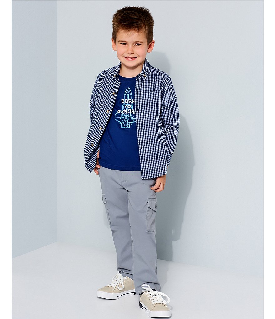 Class Club Little Boys 2T-7 Stretch Twill Cargo Pants