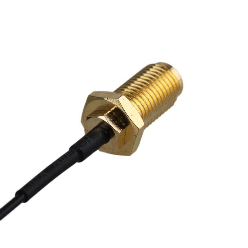 BQLZR 50Pcs SMA Jack Female Bulkhead to IPEX/SMA Connector Grey Pigtail Extension 10cm