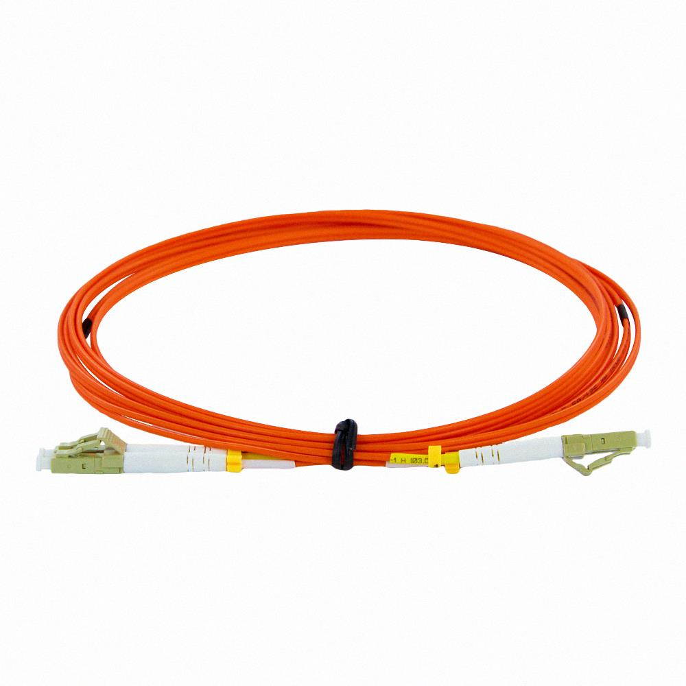NavePoint LC-LC Fiber Optic Cable Duplex 50/125 Multimode 3M Orange