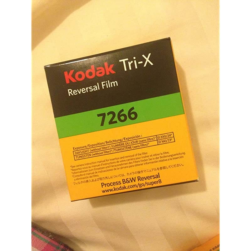 TXR464 TriX Reversal Black White Silent Super 8 Movie Film 50 Foot Cartridge Film 7266 ISO 200 160 5029046 USA