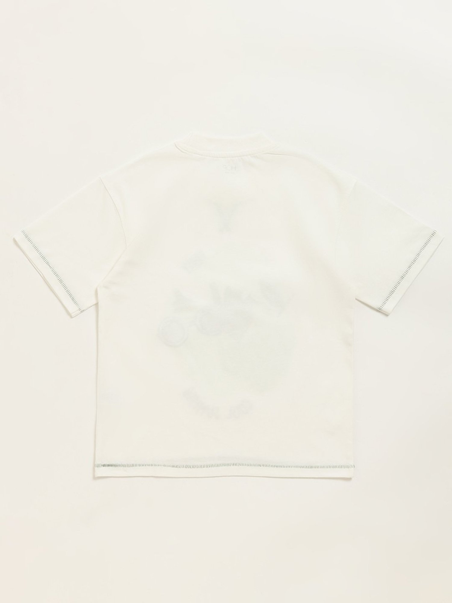 HOP Kids by Westside Off-White Textured T-Shirt