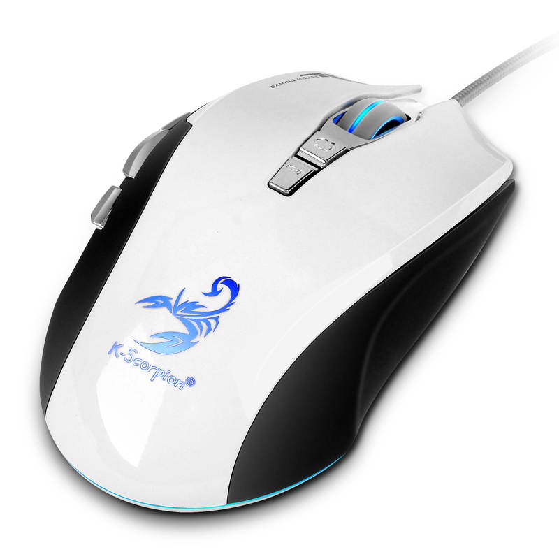 Merdia Sunsonny 800-4000DPI 11 Button 7 LED Colors Professional Ergonomics Wired V58 Gaming Mouse (White)