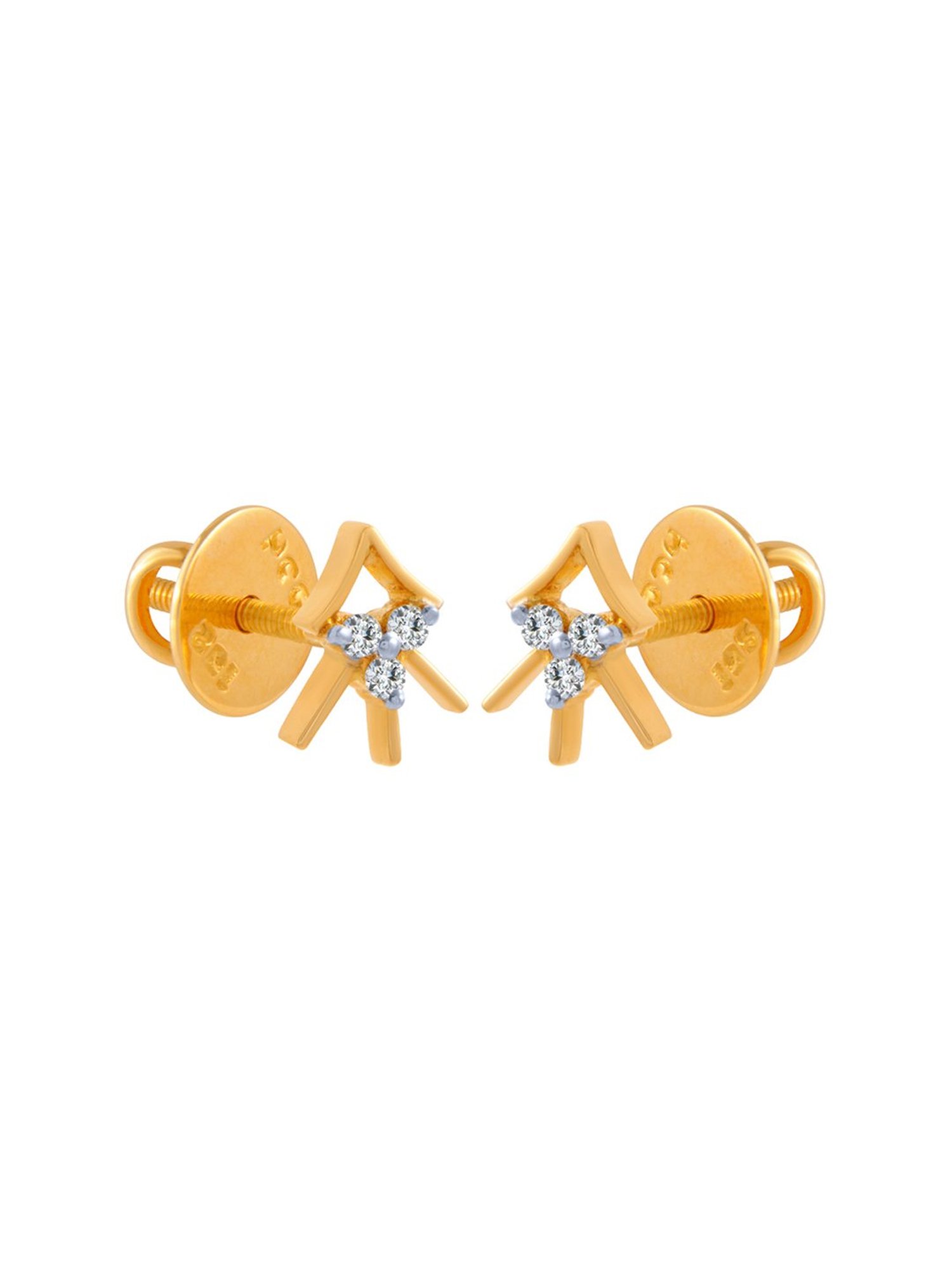 P.C. Chandra Jewellers 18 kt Gold & Diamond Earrings