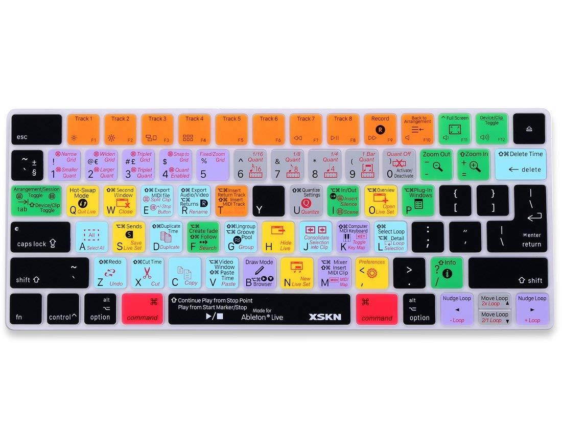 XSKN Ableton Live Shortcut Keyboard Cover for Apple Magic Keyboard (MLA22LL/A), US and EU Layout