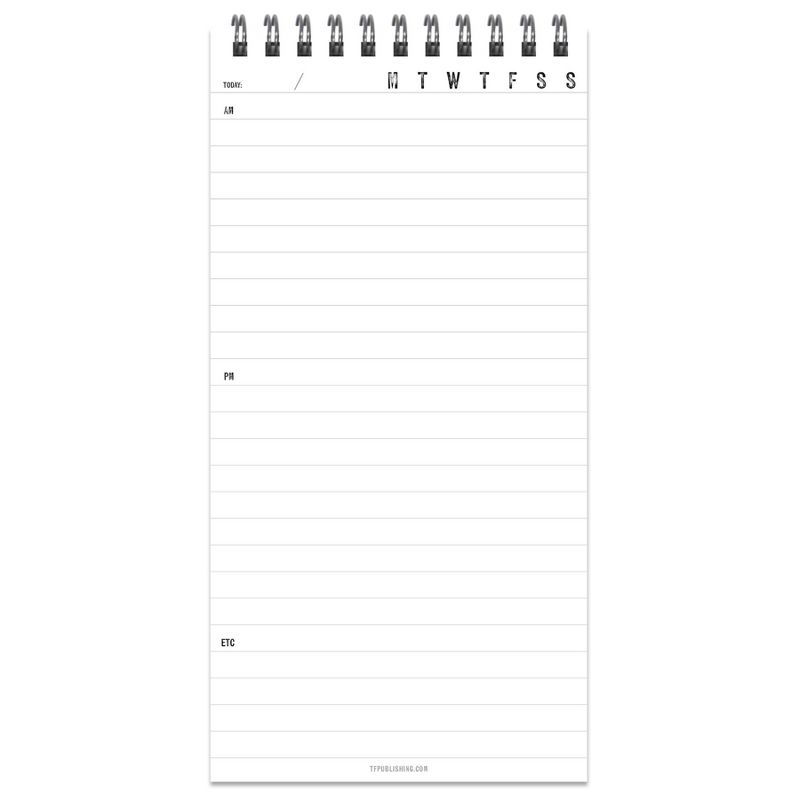 Spiral 1-Subject Notebook Daily Agenda 4" x 8" Blue - Michigan