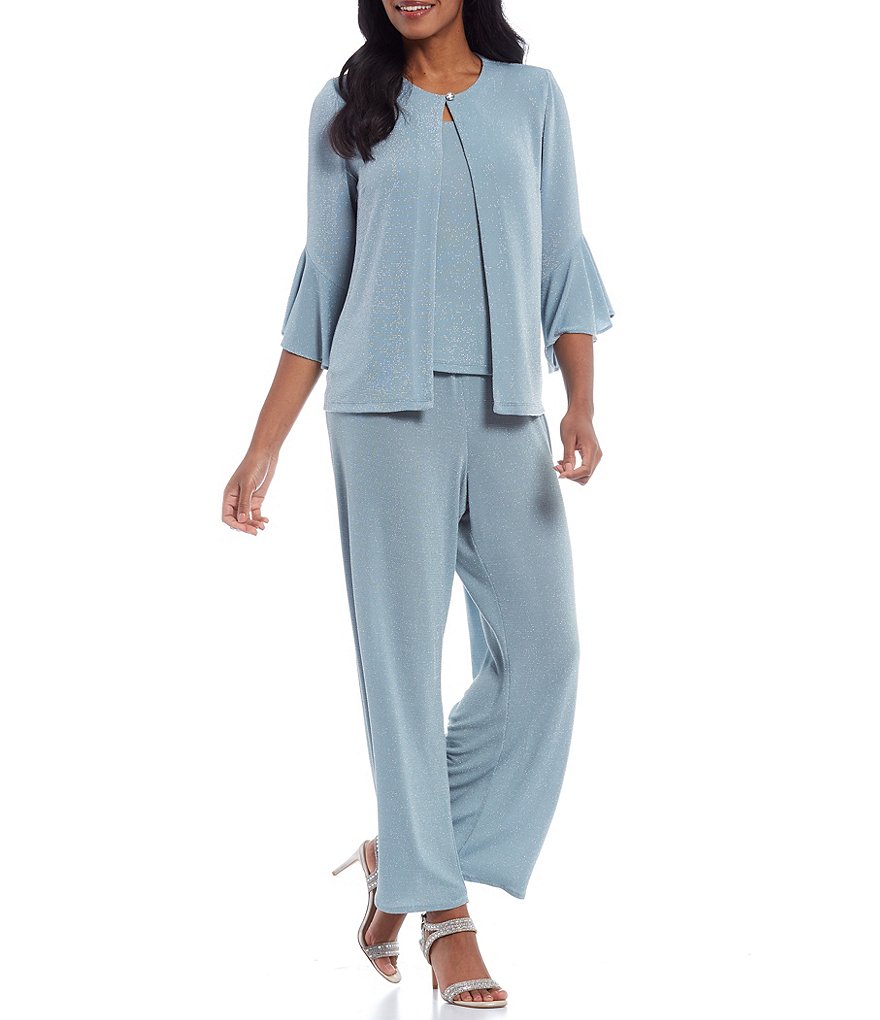 Eliza J Sequin Wide Leg Pants