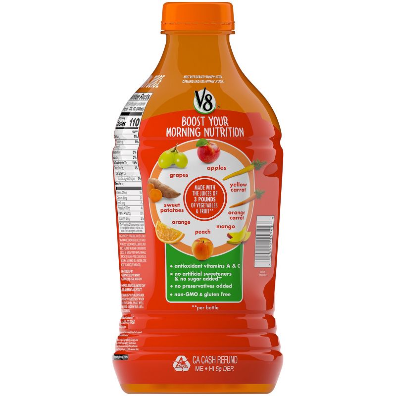 V8 V-Fusion Peach Mango Fruit & Vegetable Juice - 46 fl oz Bottle