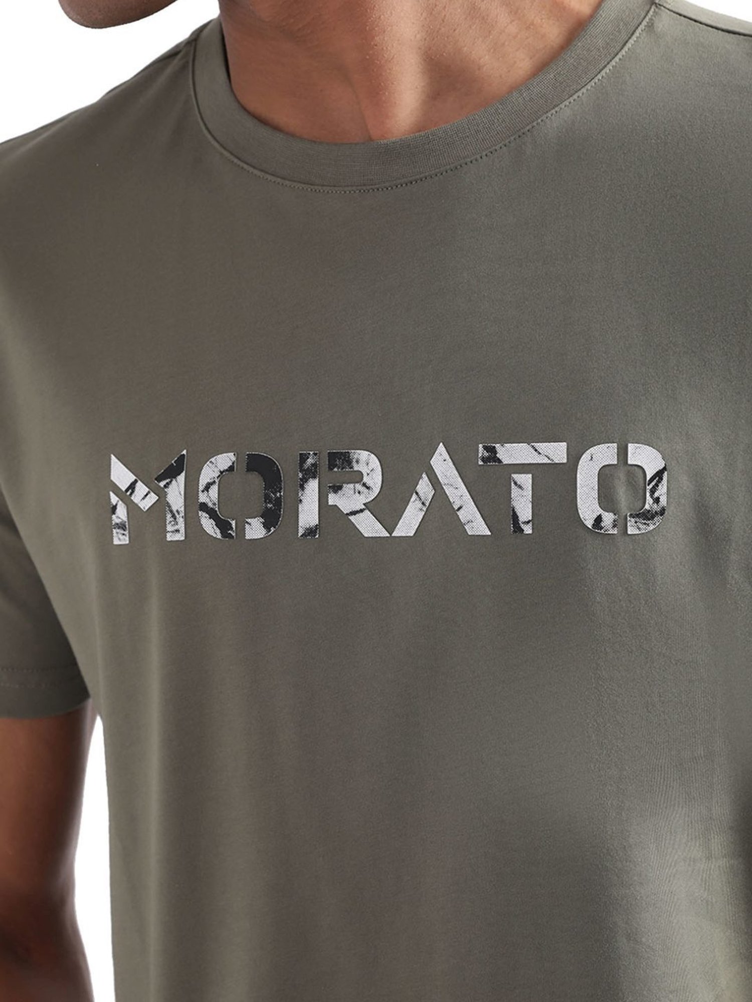 Antony Morato Sage Green Cotton Slim Fit T-Shirt