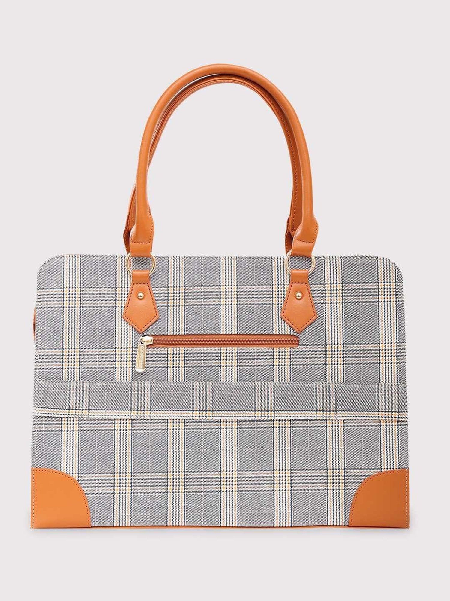 Caprese REMI Tan & Grey Faux Leather Large Messenger Bag