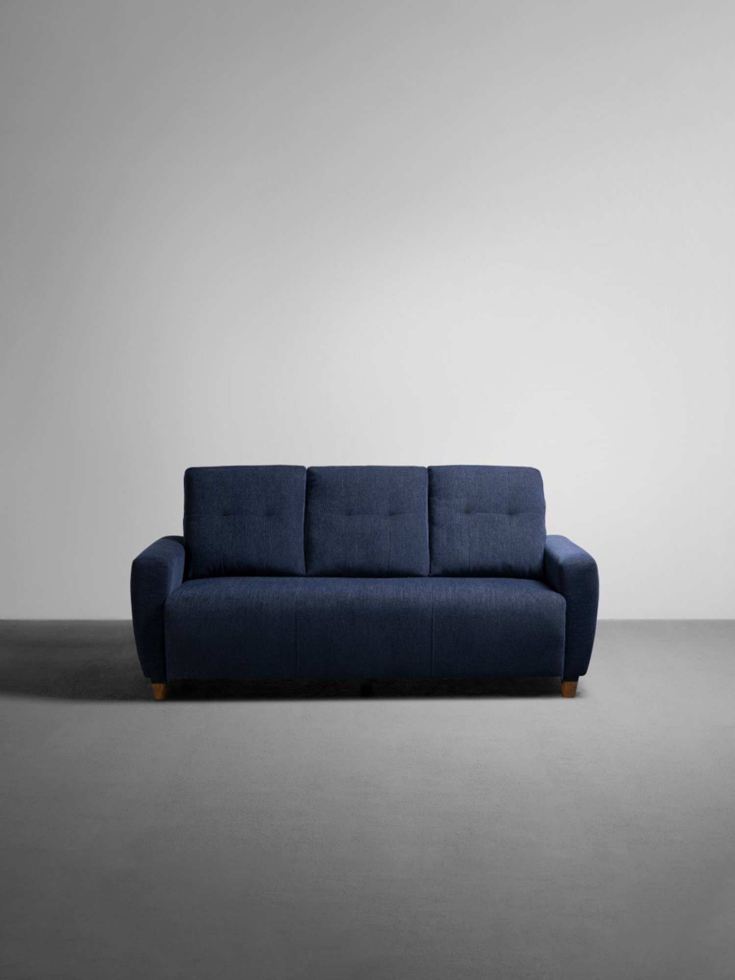 Sleepyhead Yolo Berry Blue Fabric 3 Seater Sofa