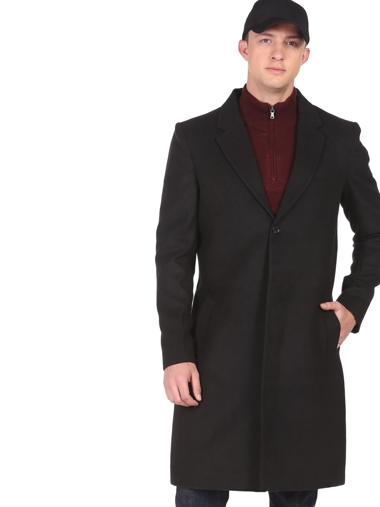 Arrow Sports Black Regular Fit Texture Waistcoat