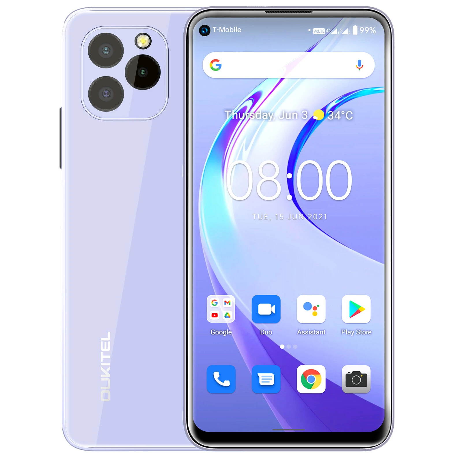 OUKITEL C21 Pro Global Version 4GB 64GB 6.39 inch Android 11 4000mAh 21MP Main Camera Helio P22 Octa Core 4G Smartphone