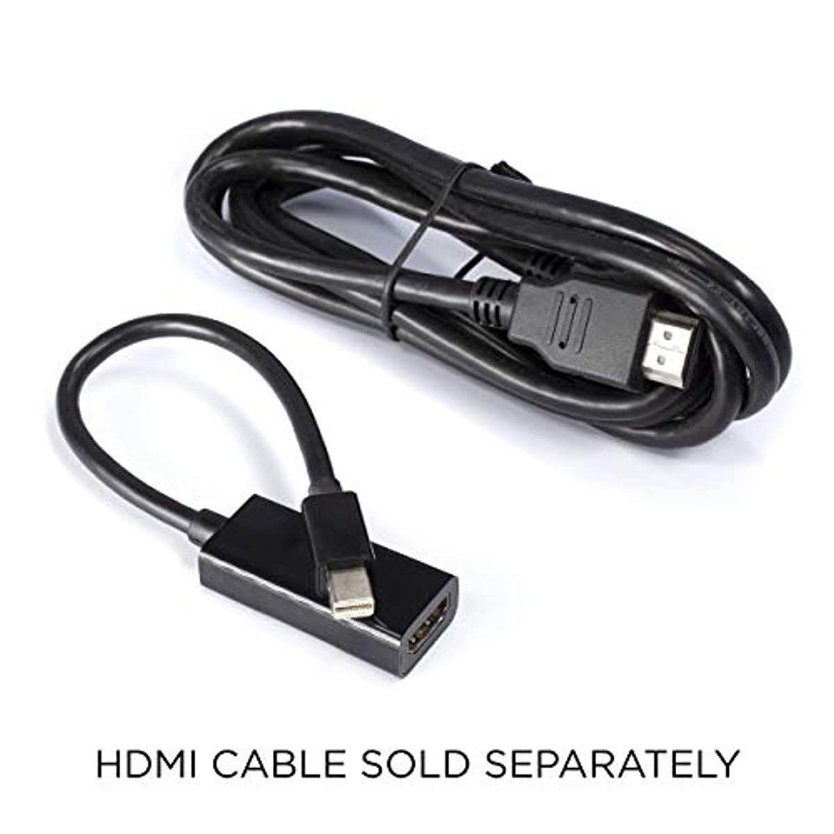 Mini DisplayPort to HDMI Adapter - MiniDP to HDMI - Thunderbolt/MiniDP to HDMI Cable Adapter - Black - 2 Pack
