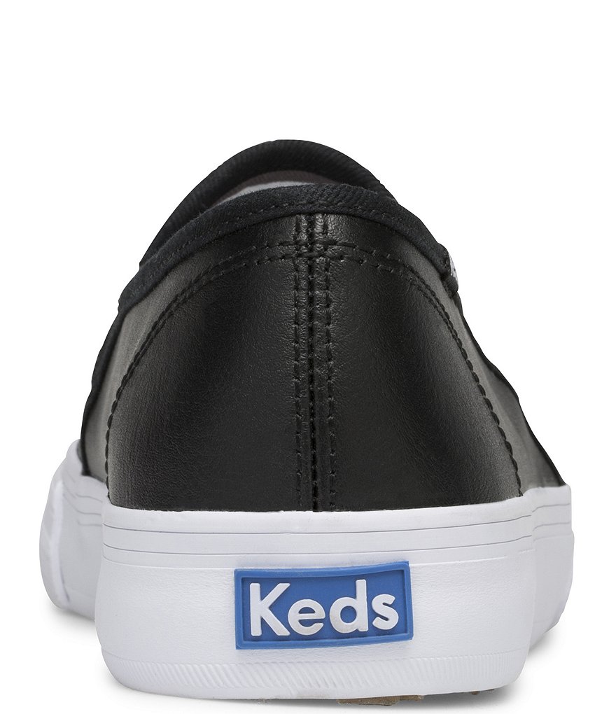 Keds Double Decker Perforated Leather Slip On Sneakers