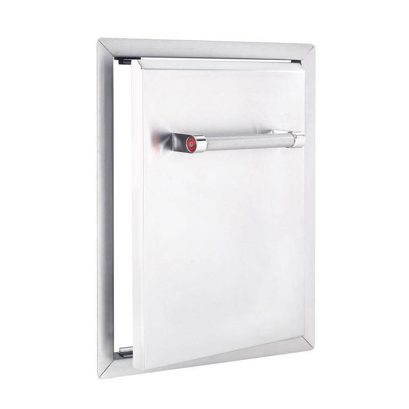 KitchenAid 18" Outdoor Kitchen Built-In Grill Cabinet Single Access Door - Silver