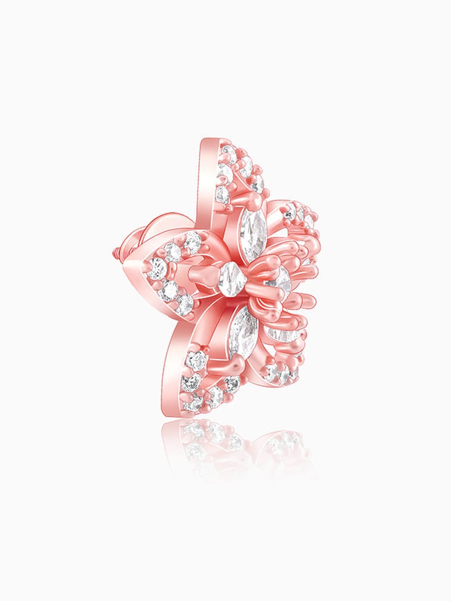 GIVA 925 Silver Rose Gold Viola Stud Earrings for Women & Girls