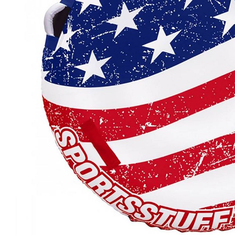 Sportsstuff Stars and Stripes Inflatable 1 Rider Watersports Towable Deck Tube
