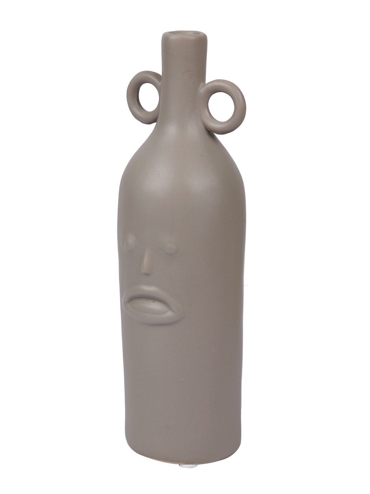 Tayhaa Beige Ceramic Bottle Shape Vase