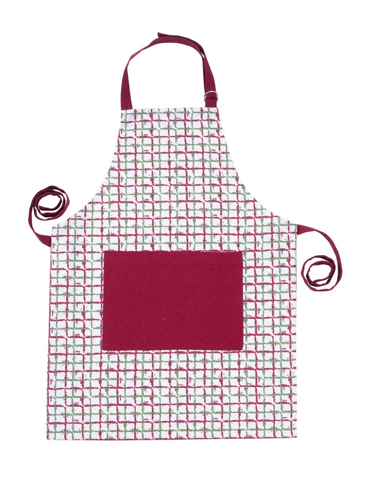Maspar Red & Green 100% Cotton 225 GSM Apron - Single Piece
