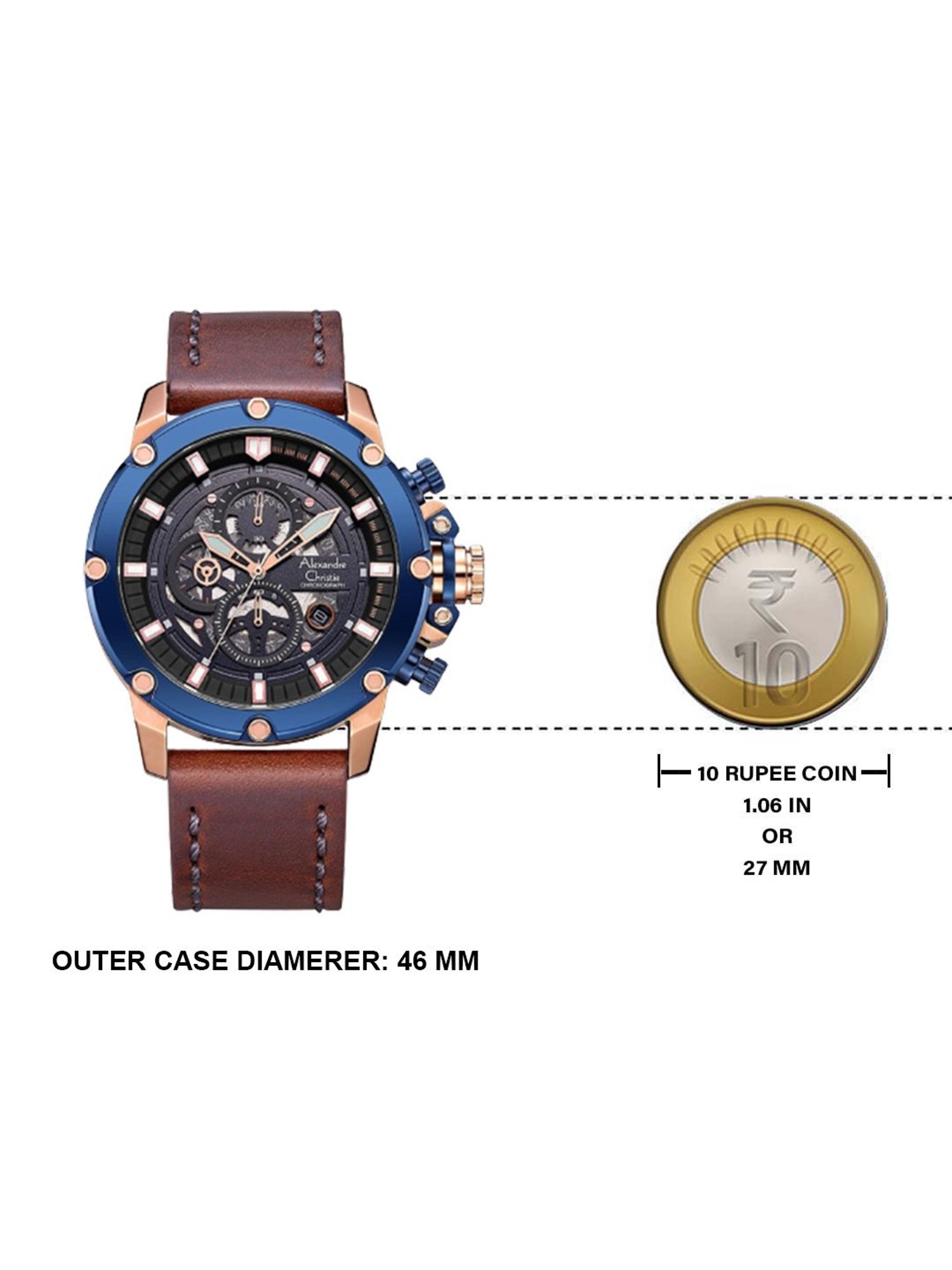 ALEXANDRE CHRISTIE 6564MCLURBU Chronograph Watch for Men