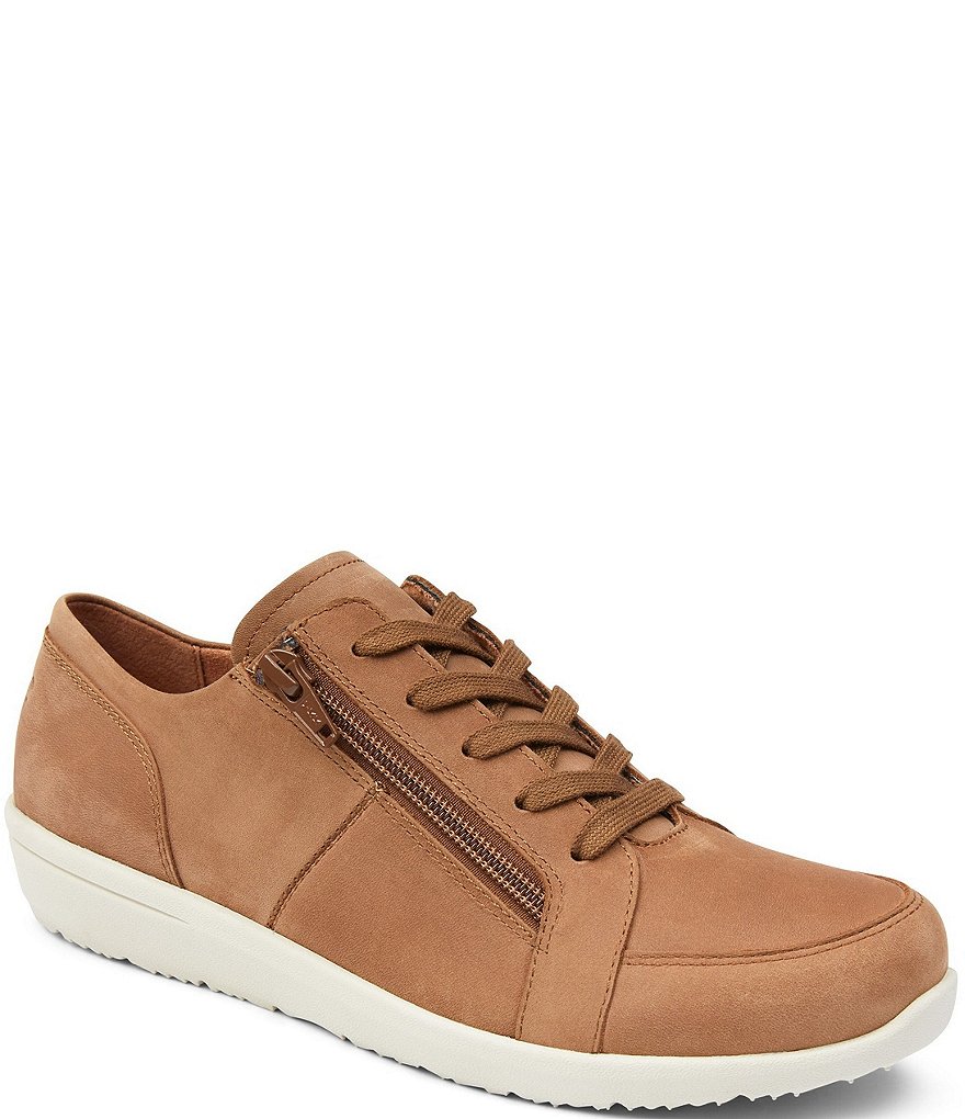 Vionic Abigail Suede Textile Lace-Up Sneakers