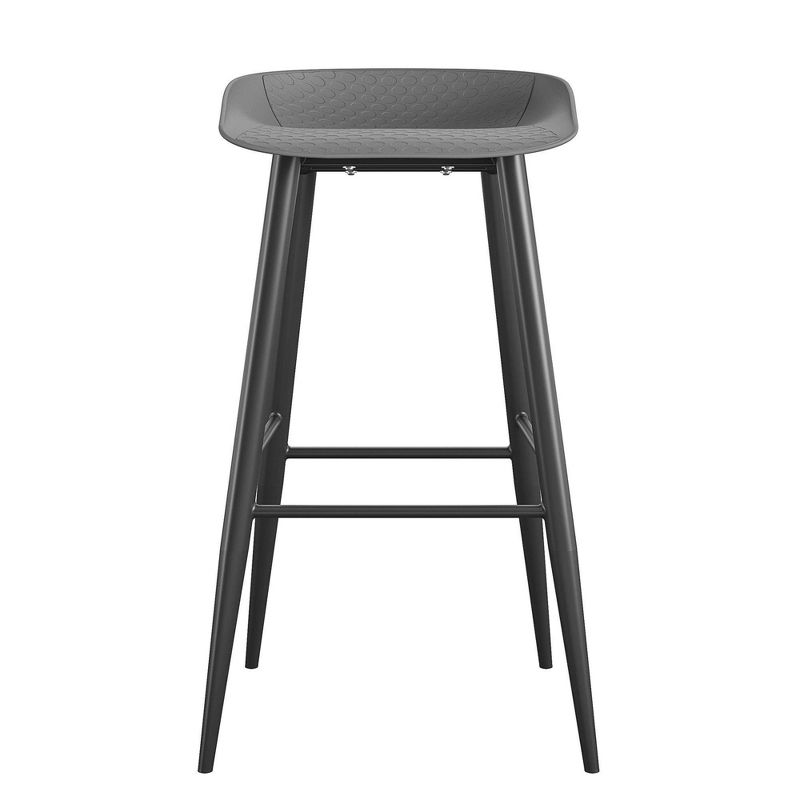 Riley 2pk Indoor/Outdoor Bar Stools - Charcoal - Novogratz