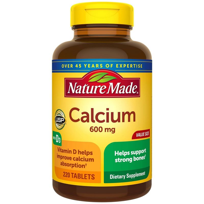 Nature Made Calcium 600 mg Tablets with Vitamin D3 - 220ct
