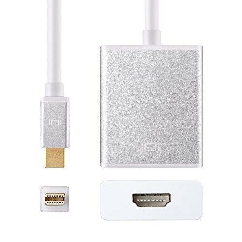 Mini DP to HDMI Cable Slim Aluminum Casing Mini DisplayPort to HDMI Adapter Support 1080P, DisplayPort to HDMI for MacBook Air/Pro, iMac, Microsoft Surface Pro, Monitor, Projector